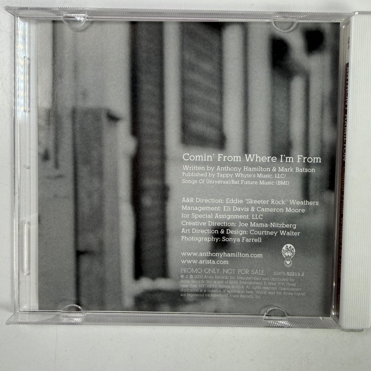 洋楽 Anthony Hamilton XTC Indie Soul RARE Anthony Hamilton – Comin' From Where I'm From CD 2003 Promo R&B