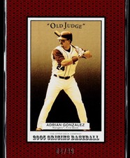 2005 UD Origins Adrian Gonzalez Old Judge Red #177 SN Texas Rangers BASEBALL