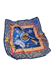 Vintage JAFRA ADORISSE Scarf Made In Italy Tempus Fugit 1990s Celestial Vibes
