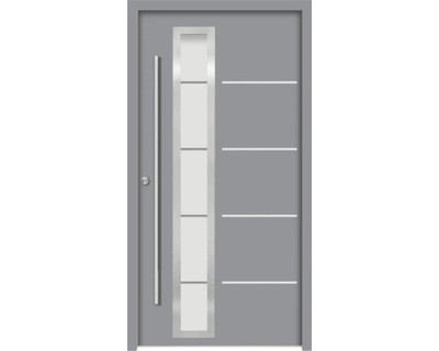 Splendoor Haustür DEMETER Aluminium 1000x2100 mm NCS S 6502-B (Grau) DIN Links (