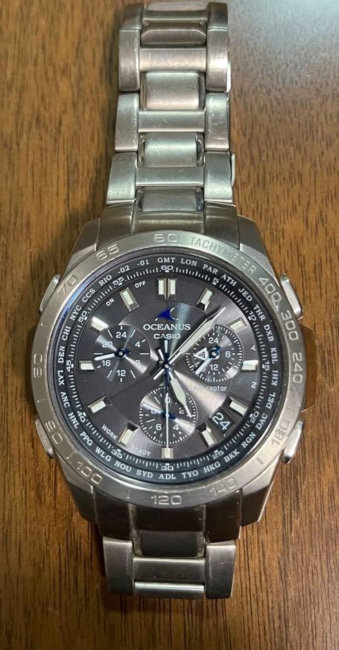 CASIO　OCEANUS　OCW600　TITANIUM CASIO OCEANUS OCW-600 Chronograph Solar Radio Titanium 19cm Wrist