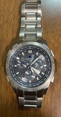 CASIO OCEANUS OCW-600 Chronograph Solar Radio Titanium 19cm Wrist