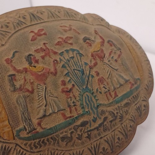 Antiguo Egipto Caja Rey Ramsés Reina Nefertari Escena de Guerra Raro Coleccionable - Imagen 6 de 8
