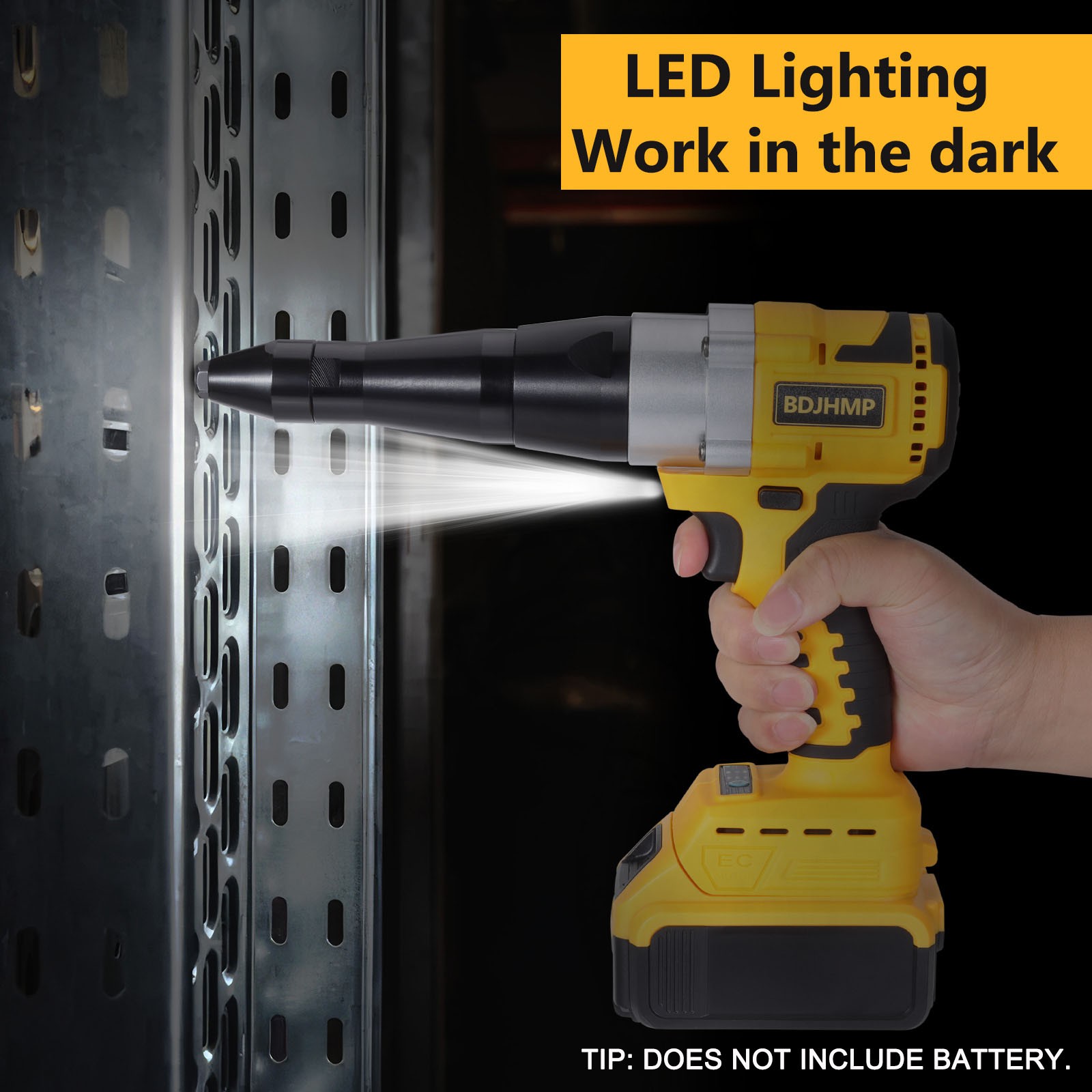 Brushless Cordless Rivet Gun Tool 1/8" 5/32" 3/16" For Dewalt 20V Battery