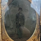 Original Civil War Tintype Cased Photograph Soldier Militaria 6th plate
