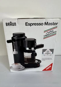 Braun E200T Espresso & Cappuccino Machine Black 4-Cup Turbo Attachment