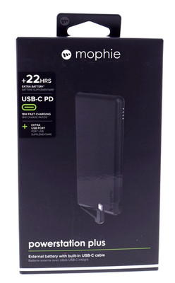 Mophie +22 Hours Powerstation Plus (4112_PSPLUS-USBC-6K-MBK) - Black