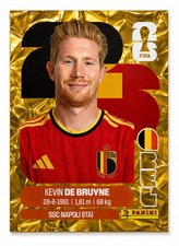 KEVIN DE BRUYNE Gold Crumple Sticker Panini FIFA World Cup 2026  (BEL 15)
