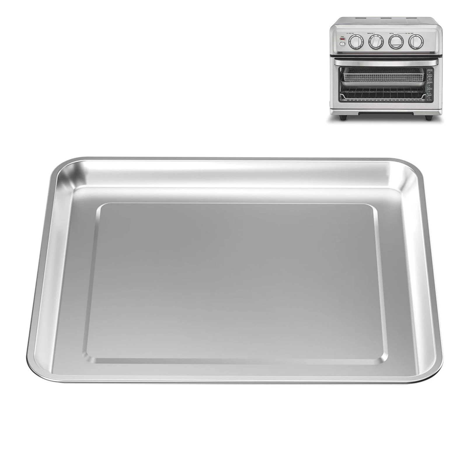 Quality Baking Sheet Pans, 12.4" x 10.98" x 0.78" 1 PCS Tray, Silver