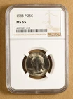 1983 P Washington Quarter NGC MS65