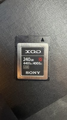 Sony G Series 240GB XQD Card High Speed 440MB/s Read 400MB/s Write