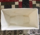 Vintage Art Pottery USA #76 Off White Matte Footed Rectangular Planter Leaves — photo 6