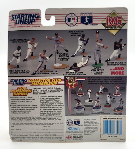 1995 Starting Lineup Mike Piazza Los Angeles Dodgers SLU Kenner Sports Figure 02 - Picture 4 of 8