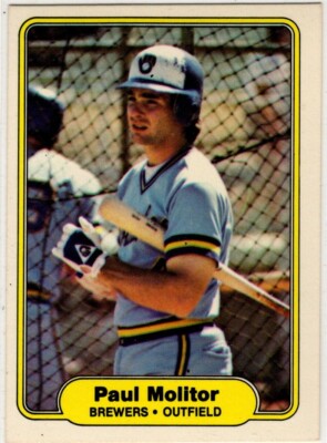 1982 Fleer Baseball Paul Molitor No. 148 Milwaukee Brewers