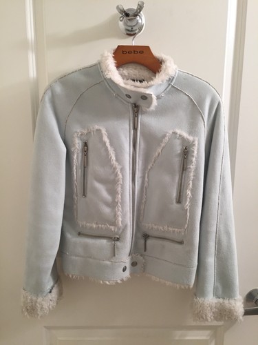 BEBE: Jacke aus Kunstfell und Wildleder (M)