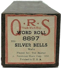 QRS Player Piano Word Roll 8897 Silver Bells by Ted Baxter Paramount Music Corp.