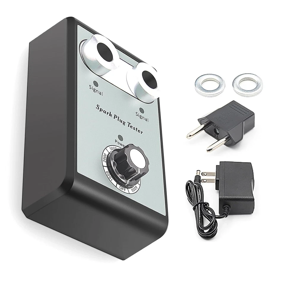 Probador de bujías Herramienta de diagnóstico de doble orificio 12V gasolina coche analizador de encendido Foto 2 de 4