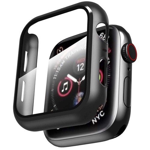 Scratch-Resistant Glass Front Guard Hard Case for Apple Watch SE / Series 6 2020 - Picture 7 of 9