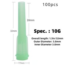100x Solid Plastik Tt Konisch Blunt Absätze Spender Nadel Tool Kleber Liquid DIY