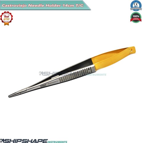 T/C Castroviejo Needle Holder 5.5" Straight Plier Dental Surgical Instruments SS - Picture 7 of 9