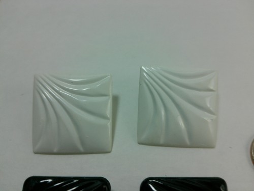 Pendientes De Colección Esmalte Negro Blanco Repujado Cuadrados Metal Boho Mod Retro Moda Años 80 - Imagen 11 de 14