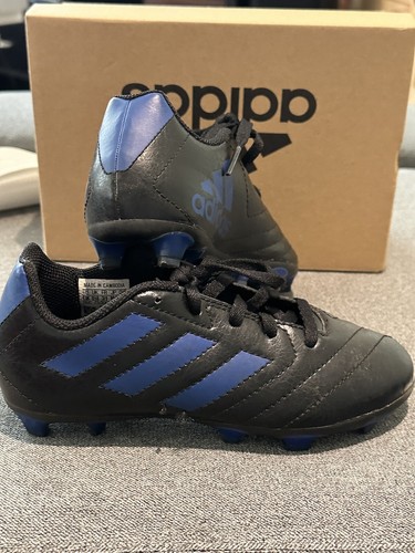 Adidas Kids Boys Goletto VII FG J Black Blue Lace Up Soccer Cleats Shoes 13K - Picture 3 of 7