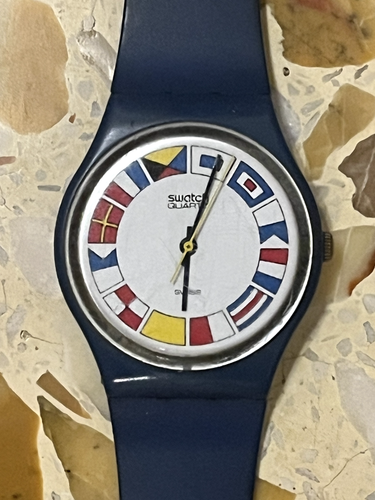 Swatch Raro "12 FLAGS" Ref. GS101 Anno 1984 Nuovo - Foto 6 di 6