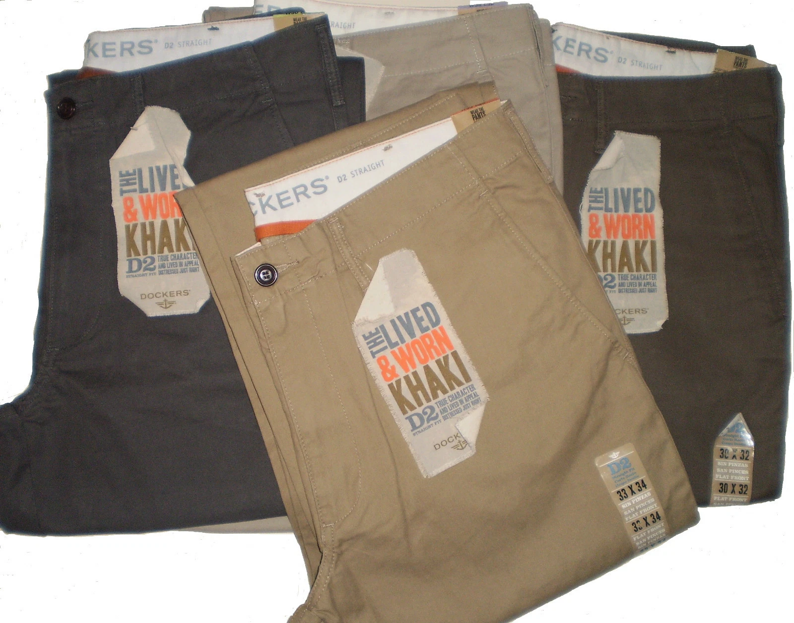 DOCKERS MENS TROUSERS D2 LIVED & WORN KHAKI CHINOS STRAIGHT FIT PANTS
Opens in a new window or tab