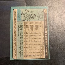 #106 Jeff Leonard Houston Astros,,rookie Rc 1980 topps Baseball Card Cb20-4. rookie card picture