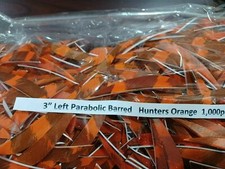 12 Ozark 3" Left Wing Parabolic Feathers Dozen Fletchings, Vanes