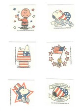 Peanuts Snoopy Temporary Tat, Patriotic Edition Snoopy, Made in America; 8 Tats
