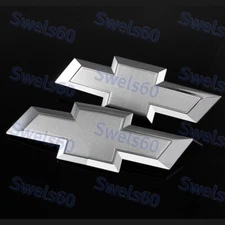 Bowtie For 2016-2019 GM Chevy Silverado 1500 Silver Front & Tailgate Emblem