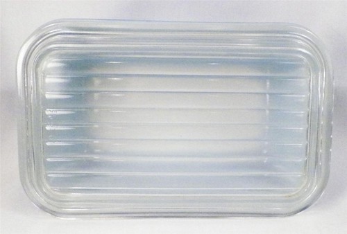 Pyrex Refrigerator Dish Blue 1 1/2 Pint Mid Century Modern Paint Wear Vintage - Picture 3 of 10