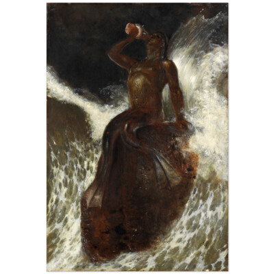 Arnold Böcklin, Triton, auf einer Muschel blasend 11003001510
