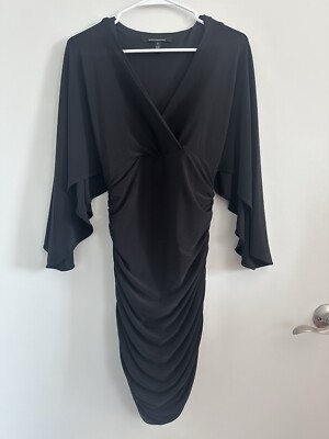 Batwing Sleeve Ruched Dress LBD Small NWT White House Black Market | eBay