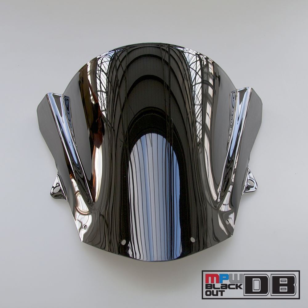 MPW Double Bubble Black Windshield Screen for Kawasaki ZX-6R Ninja