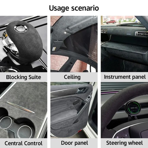 Car Interior Modification Stickers Suede Fabric Vinyl Auto Self-adhesive Film - Picture 17 of 30