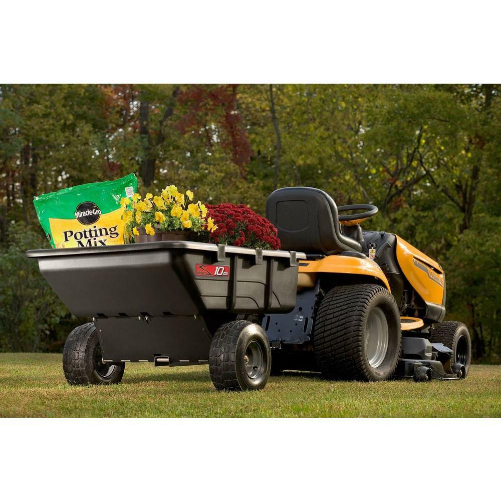 10 650 tow-behind poly utility cart steel frame with