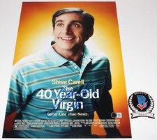 JUDD APATOW SIGNED 'THE 40 YEAR-OLD VIRGIN' 12x18 MOVIE POSTER BECKETT BAS COA JUDD APATOW SIGNED 'THE 40 YEAR-OLD VIRGIN' 12x18 MOVIE POSTER BECKETT BAS COA