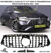 For MERCEDES A CLASS 2023+ W177 V177 A35 A200 AMG GT PANAMERICANA GRILLE BLACK