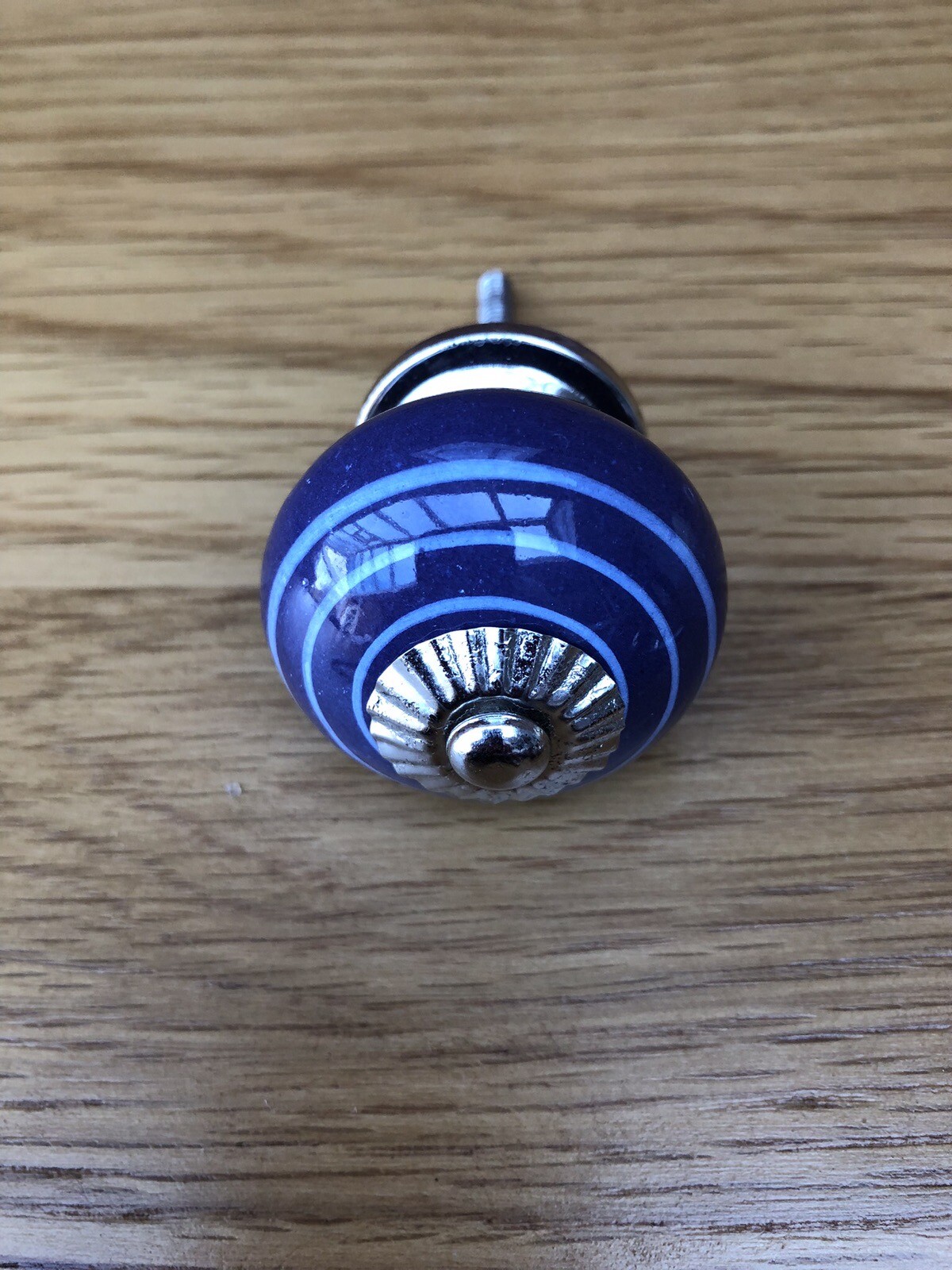 Ceramic Drawer or Cupboard knobs shades of mauve striped and plain set