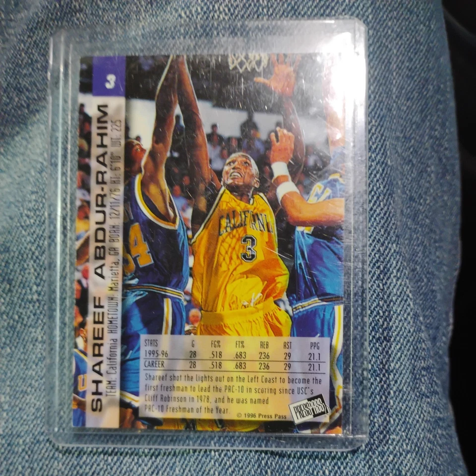 1996 Press Pass - #3 Shareef Abdur-Rahim (RC) - Изображение 2 из 3