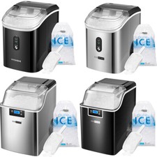 Nugget Ice Maker Countertop 33Lbs 44Lbs Portable Ice Cube Machine Self-Cleaning