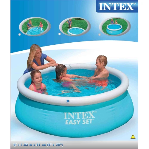 Intex 28101 piscina gonfiabile Easy Set autoportante cm 183x51H senza pompa - Foto 7 di 8