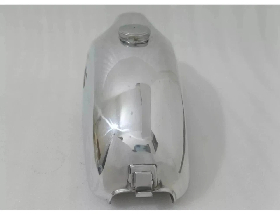 Ajuste para Yamaha CT1 CT 175 1970 tanque de gasolina combustível aço cromado + tampa - Imagem 3 de 4