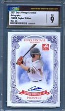 2021 Onyx Vintage AUTOGRAPH Blue Ink CAYDEN WALLACE Royals Arkansas CSG 9 10