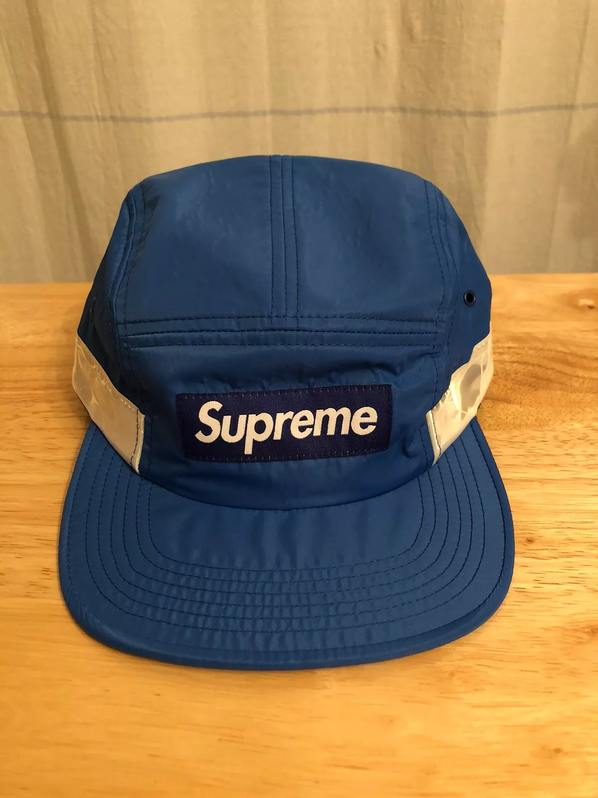 Supreme Stripe Camp Cap Royal Blue SS14 NWOT