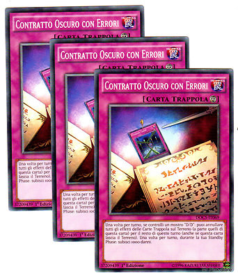 Set 3 Karten DARKER VERTRAG MIT FEHLER Common auf Italienisch DOCS-IT069 YUGIOH
