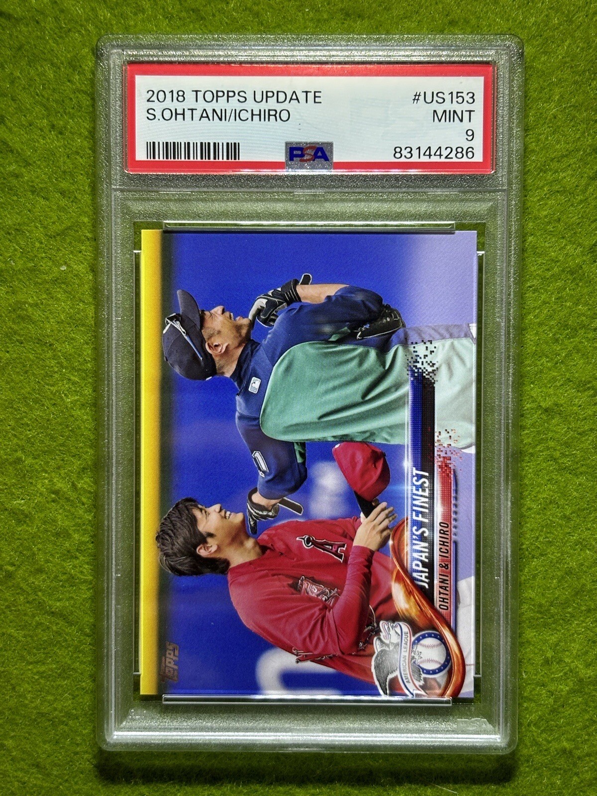 Shohei Ohtani ROOKIE CARD Ichiro Suzuki PSA 9 MINT RC 2018 Topps Update  DODGERS view 5