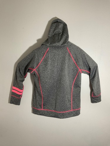 Justice Active Girls Gray & Pink Zip-Up Hoodie Size 20 - Picture 3 of 3